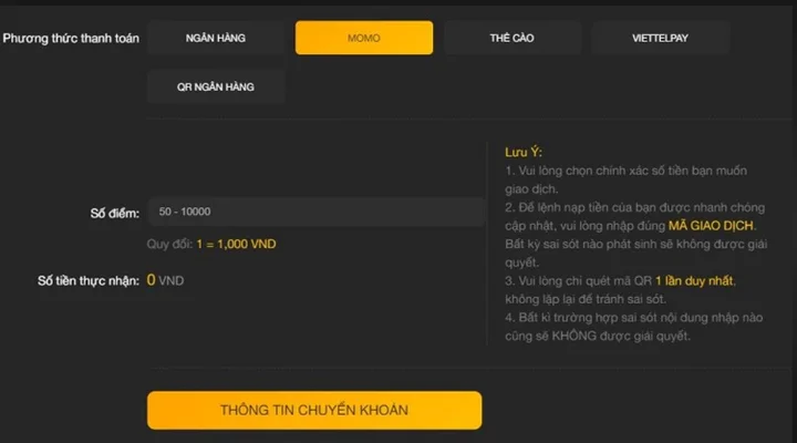Hướng dẫn nạp tiền Vinbet với các phương thức được hỗ trợ